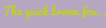 Image with Font Color C3D216 and Background Color B5A7C0